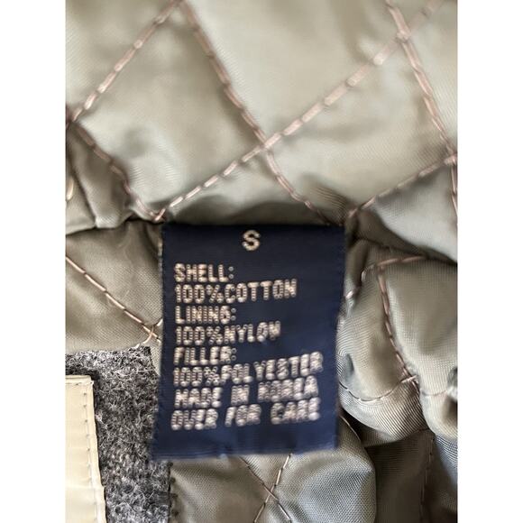 Vintage Abercrombie & Fitch Coat Womens Small Quilted Lined Military Y2K Utility - Picture 7 of 16